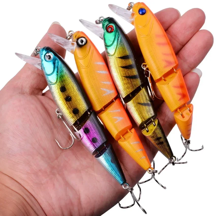 Wobblers multisección tipo Minnow – Señuelo duro para perca y carpa - imagen 4
