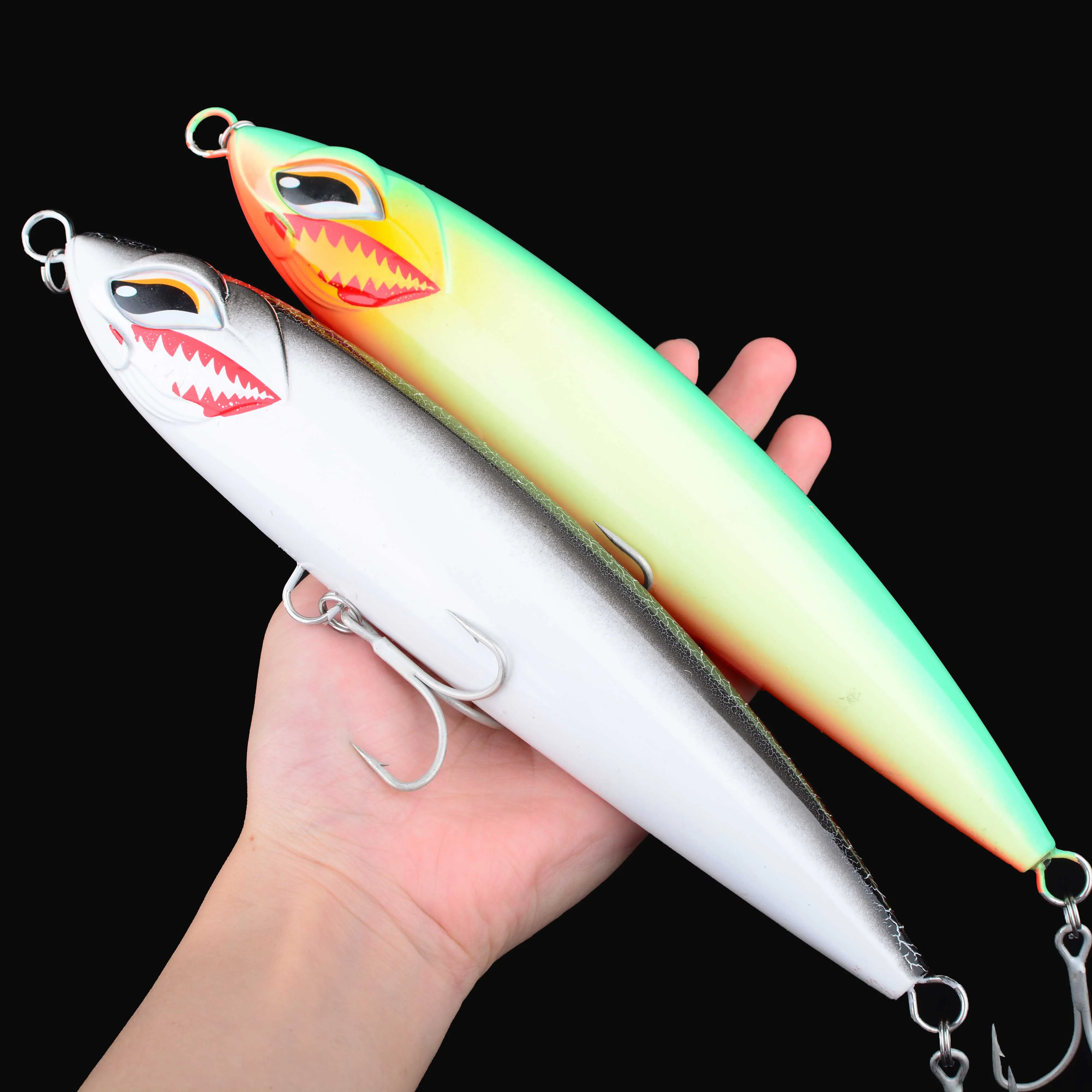 1 Uds nuevo lápiz flotante grande Señuelos de Pesca de mar Trolling Wobblers Isca cebo duro Artificial de plástico aparejos de Pesca