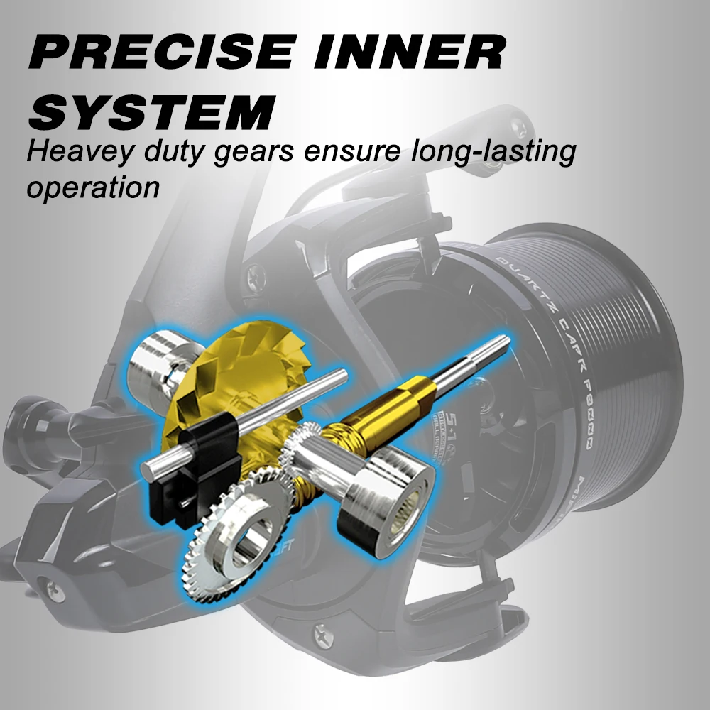 Carrete de pesca MIFINE QUARTZ CAPR 18KG arrastre máximo 4,6:1 relación de engranaje carrete carpa agua salada agua dulce Metal 5 + 1BB carretes giratorios - imagen 3