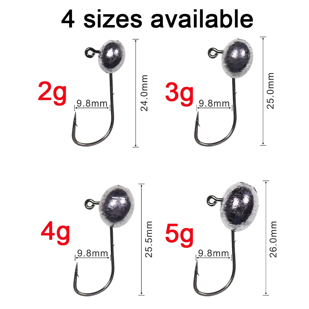 Lionriver-anzuelo de pesca de 50 piezas, anzuelo de acero al carbono de forma ovalada, señuelo de agua salada, anzuelo de níquel negro, aparejos de pesca - imagen 5