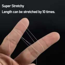 Hilo de cebo elástico invisible 0.2mm - Sin nudos para pesca