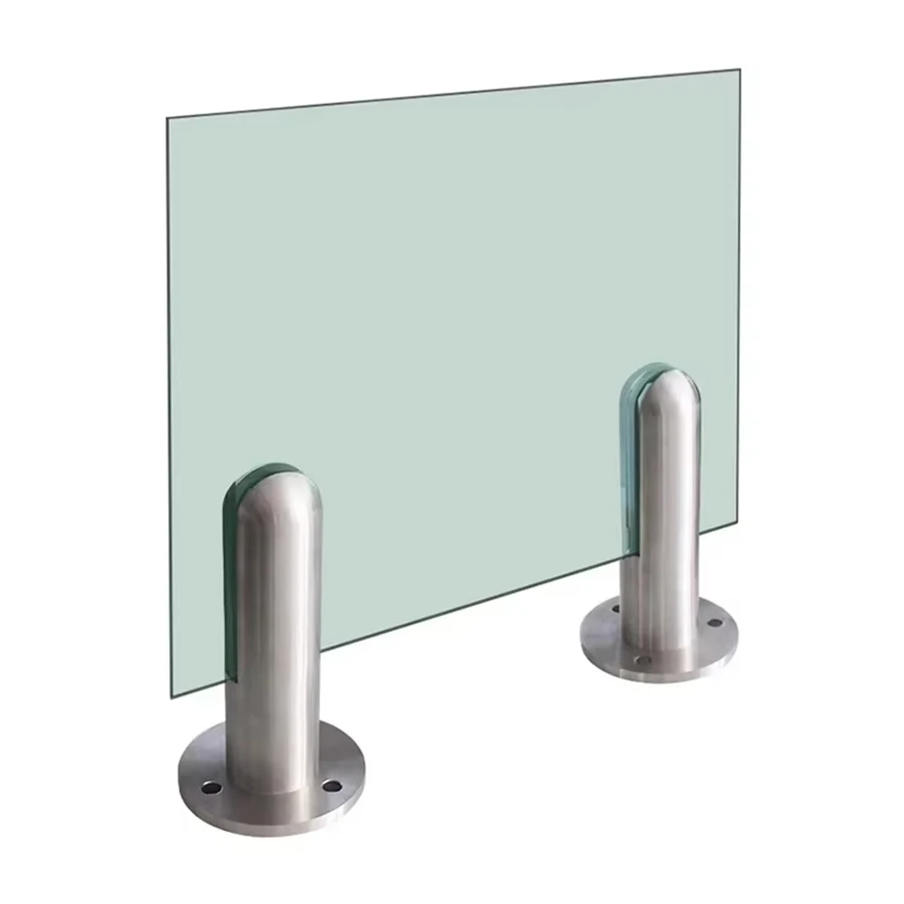 Abrazaderas de vidrio inoxidable 304 – Montaje sin taladro para escaleras - imagen 3