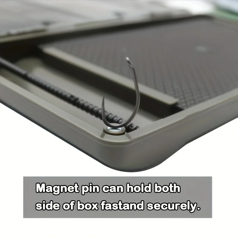 JSFUN-cajas magnéticas para accesorios de aparejos de pesca, organizador de almacenamiento de aparejos de pesca multifunción, gancho giratorio, almacenamiento de cebo - imagen 5