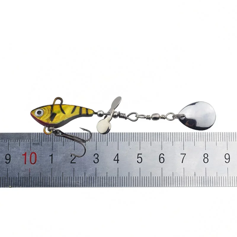 Cebo de pesca giratorio de Metal, cuchara de 11,5g, señuelo de pesca de Color plateado/dorado, caja al por menor, señuelos de lubina, rotación de 360 grados, 1 ud. - imagen 2