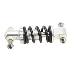 Amortiguadores de bicicleta de 100mm y 300LBS, aleación de acero y aluminio, fácil instalación, amortiguadores de resorte de suspensión, orificio de 8mm estable