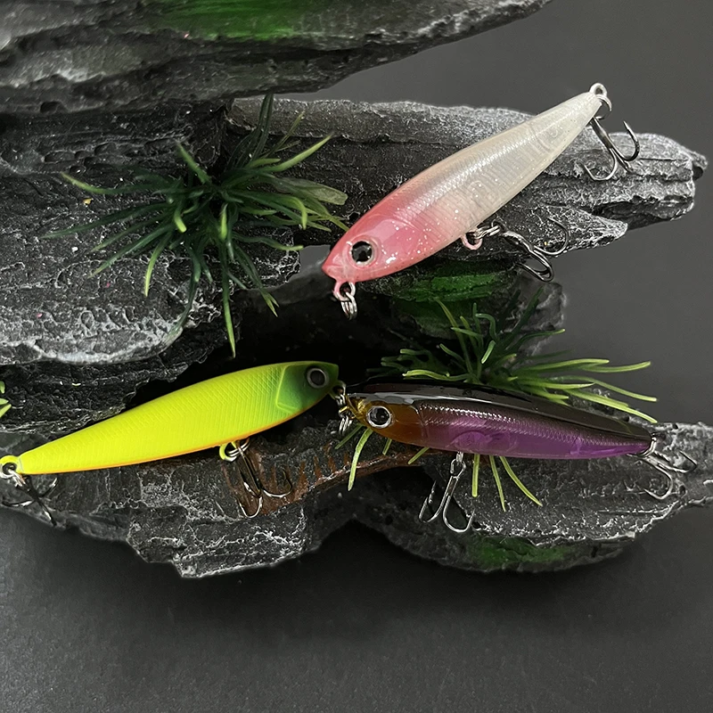 Señuelos tipo lápiz flotantes para trucha – Wobblers topwater - imagen 2
