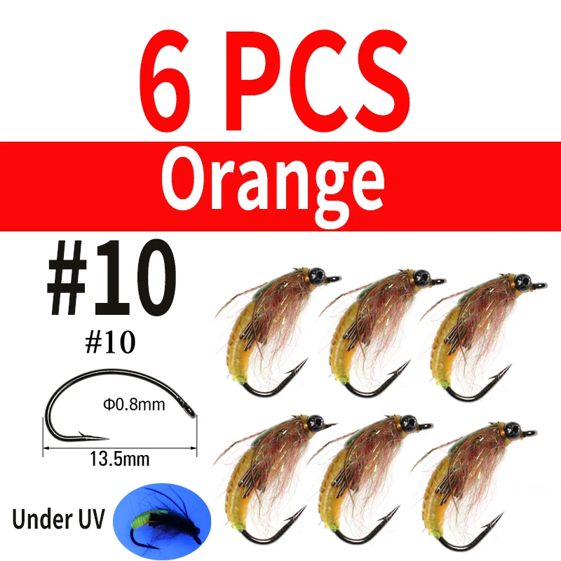 6pcs A UV orange 10