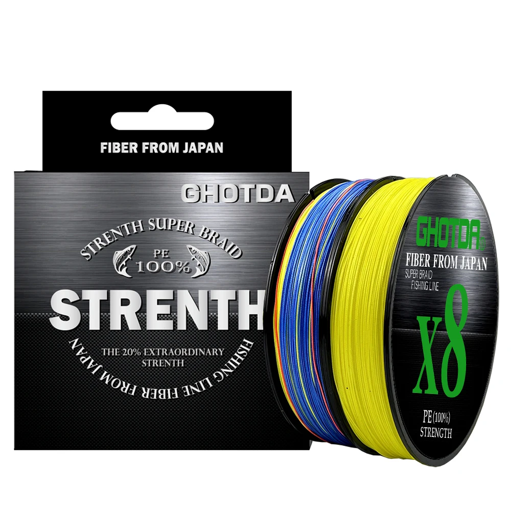 GHOTDA Trenzado PE 8/9/12 hebras – Línea para pesca de carpa - imagen 3