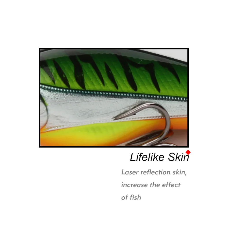 Señuelos de pesca de pececillo, cebo artificial para Lucio de perca baja, Wobbler duro, Jerkbaits de calidad, 60mm, 6,8g de profundidad, 1,5 m - imagen 4