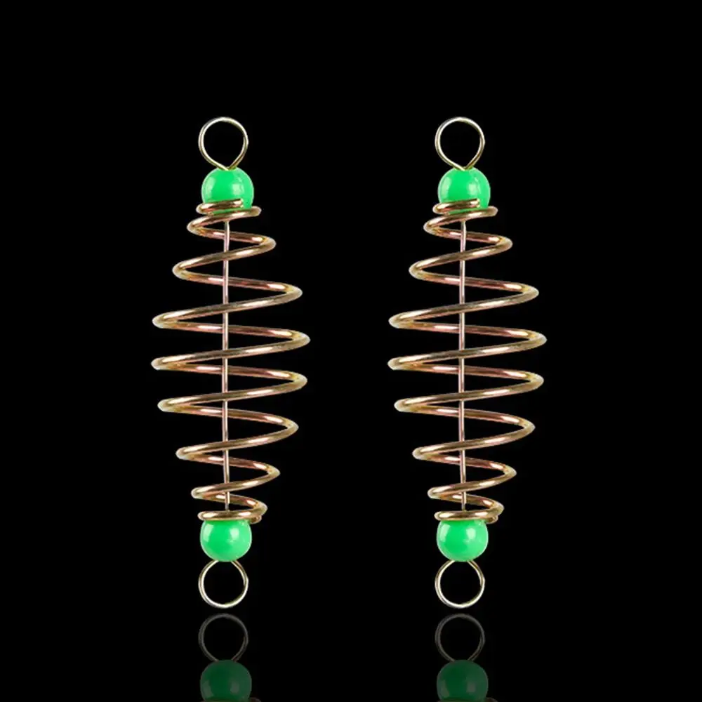 Alimentador de acero inoxidable para pesca de oliva, aparejo colgante de acero inoxidable, tambor de cintura, gancho explosivo, jaula de señuelo de resorte - imagen 5