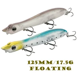 Popper flotante Wobblers Stickbait 125mm 17.5g para Lucio y Seabass
