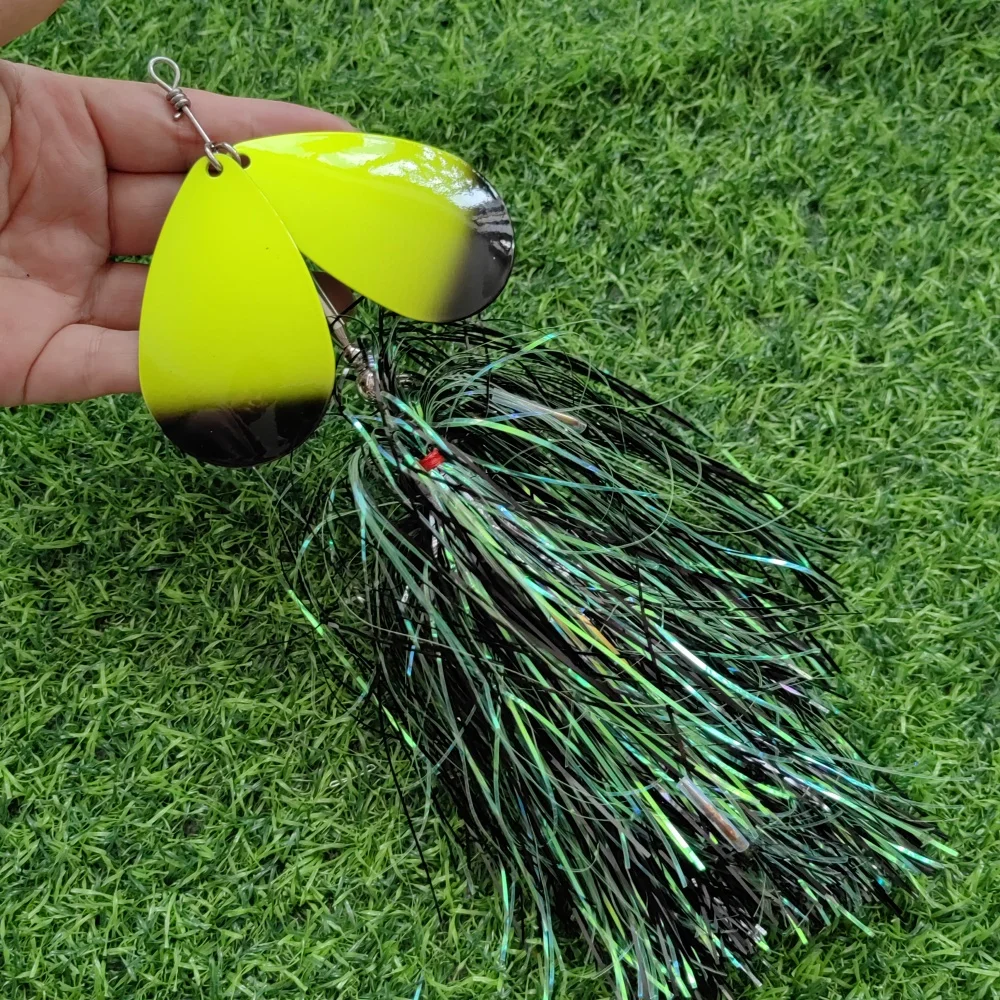 Buzzbait Mukun – Spinner metálico con lentejuelas para pesca - imagen 5