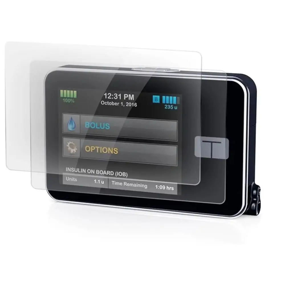 2 uds nuevas bombas de insulina flexibles Protector de pantalla antihuellas Protector de pantalla antiarañazos bombas de insulina de vidrio templado HD - imagen 2