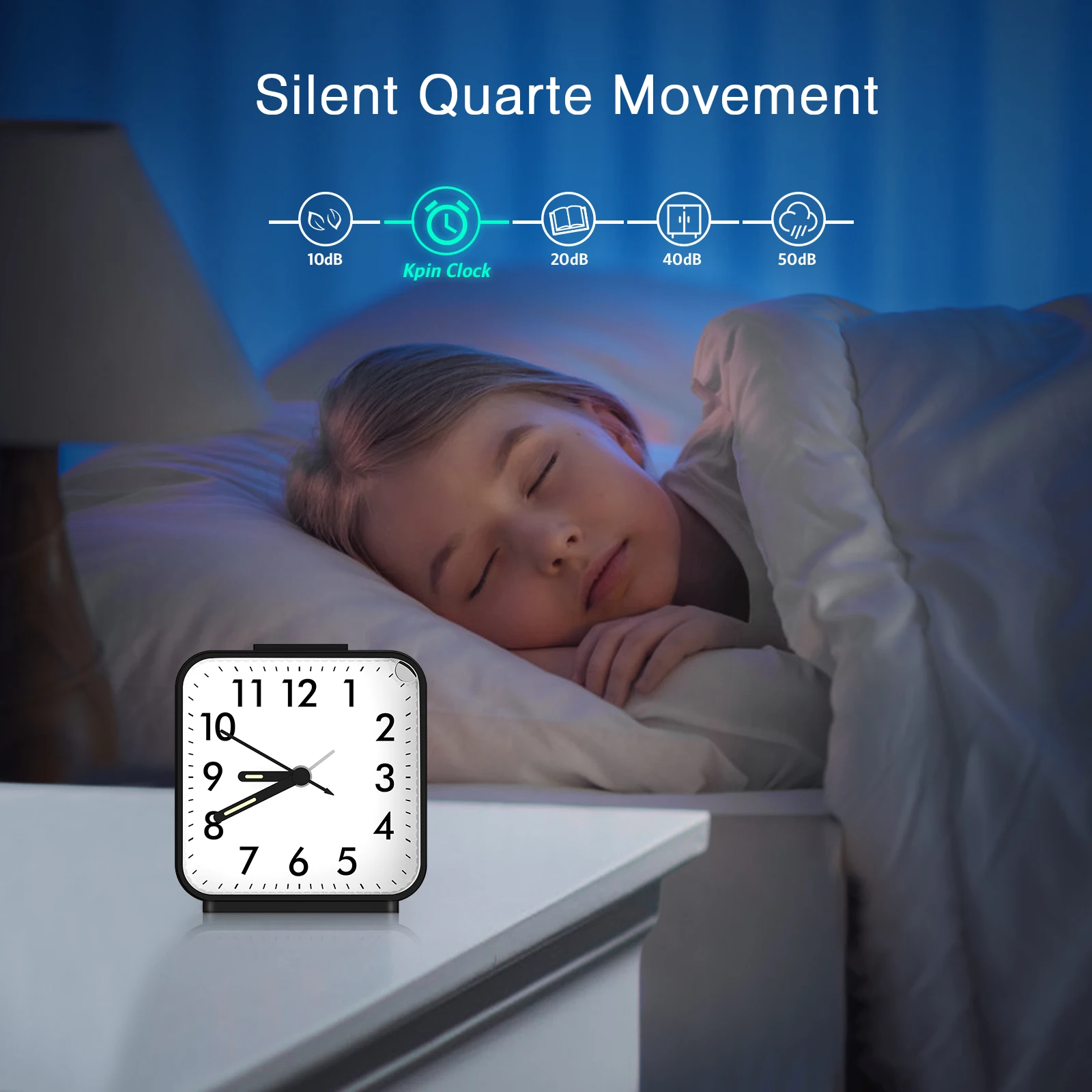 Función de luz nocturna y snooze en el despertador ORIA