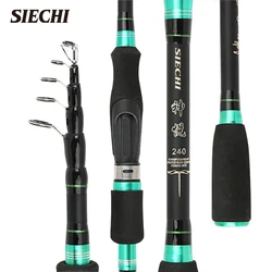 Caña baitcasting telescópica carbono ligero 1,8-2,1 m 8-25 g