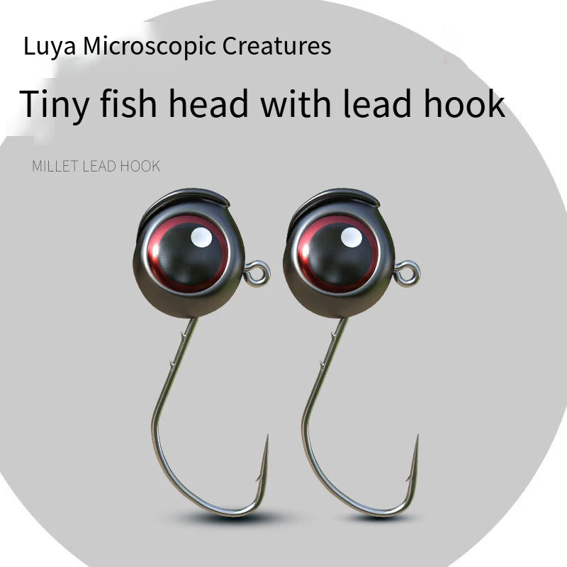 10 unids/lote 2,5g 3g 5g cabeza de plomo anzuelos con púas raíz Ned gancho pesca cola en T señuelo suave aparejos 3D ojos gancho Jigging cebo - imagen 2