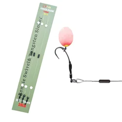Lazo fusionado de fluorocarbono para pesca de carpa, ordenado con plomo de tungsteno y giratorio Ronnie para aparejos, accesorios, aparejos terminales