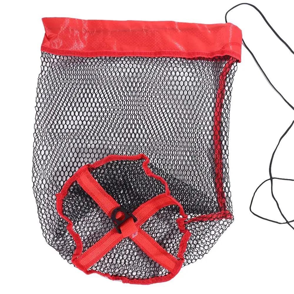 Bolsa de malla de pesca con cordón, paquete de protección para peces, red para peces vivos, bolsillo plegable, engrosamiento, accesorios para jaula de red de pesca - imagen 3