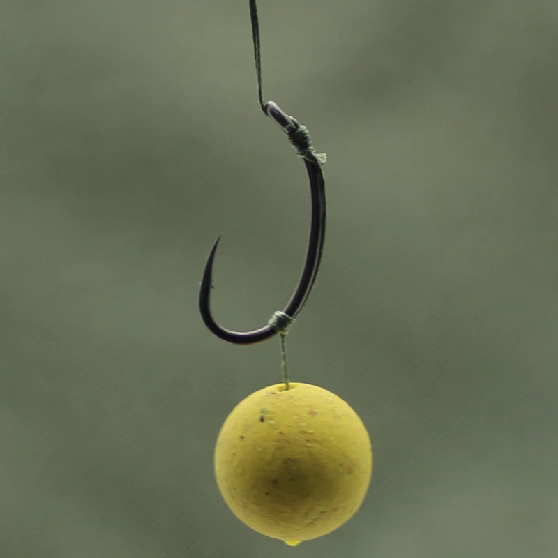 10 Uds. Gancho de punta de pico de vástago largo curvado para pesca de carpa, revestimiento de PTFE de acero rico en carbono con Micro púas, aparejos de pesca súper deslizantes - imagen 5