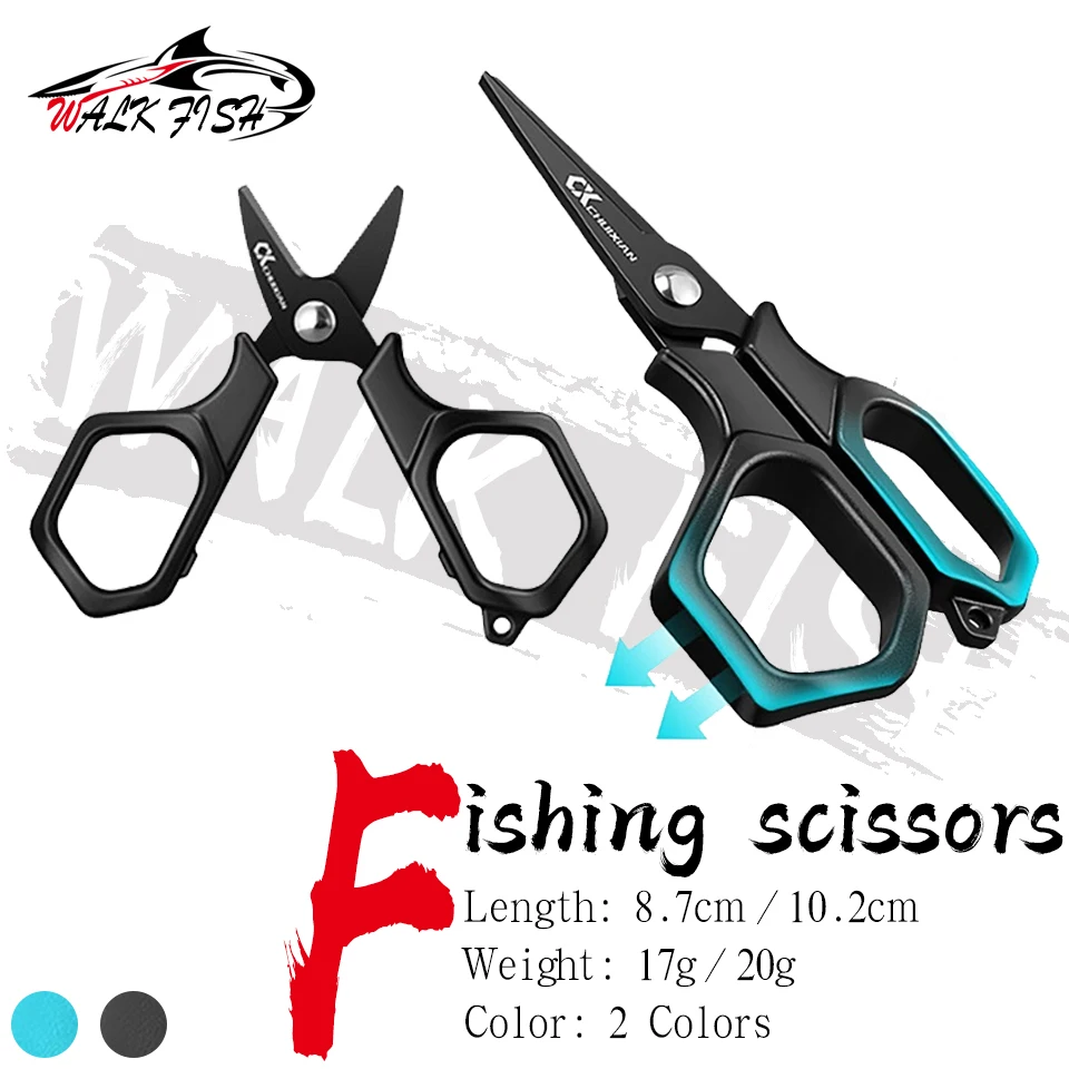 Tijeras de pesca multifuncionales WALK FISH – Titanio y acero inoxidable