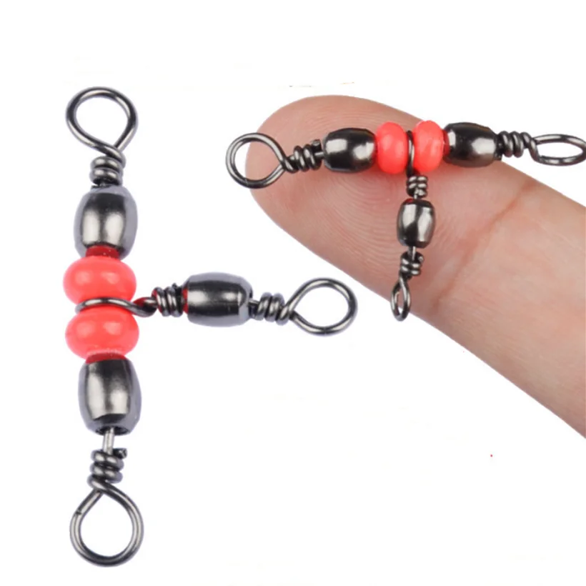 Conector de aparejos de pesca de 3 vías, aparejos de pesca giratorios, barril de línea cruzada, giratorios de línea cruzada Triple para pesca - imagen 2
