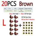 20pcs Brown L