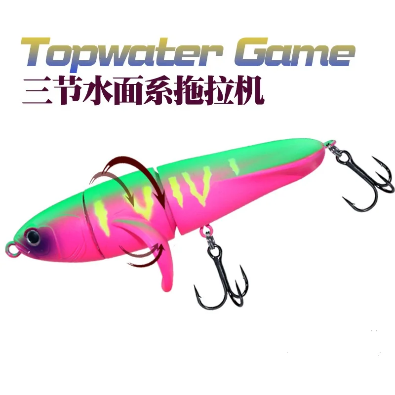 Señuelo con superficie de agua, lápiz flotante, traje de cebo falso, hélice, pesca en agua dulce, 105mm, 24g, 1 Uds. - imagen 4