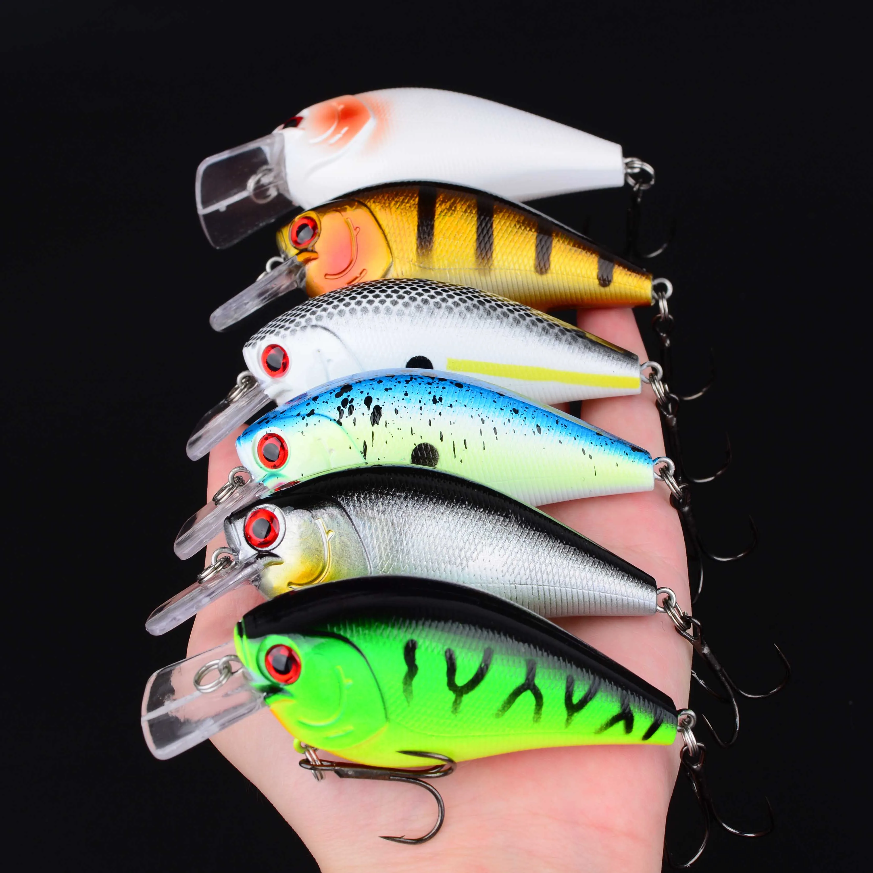 Señuelo artificial Minnow Wobbler Crankbait – Cebo duro anzuelos triples - imagen 3