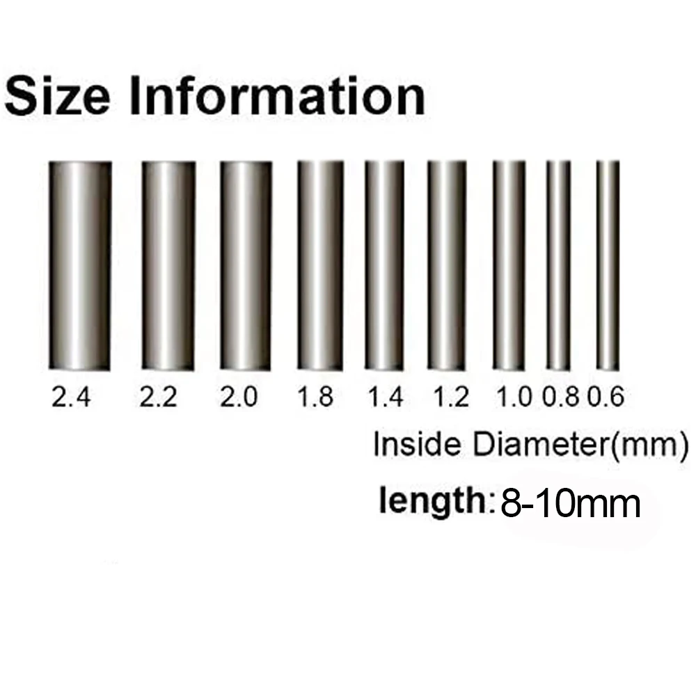Mangas de engarzado de un solo barril, tubo de engarzado de pesca de cobre para manga de sedal, conector de tubo de cuerda de alambre, aparejos de pesca, 200 Uds. - imagen 2