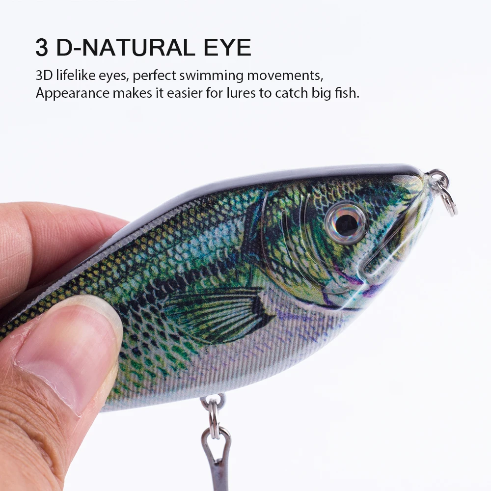 Hanlin Venta caliente 9 cm/26g Glide Jerkbait Popular Pike cebo Muskie señuelos señuelo de pesca sonajeros Artificial VIB Wobbler aparejos de lubina