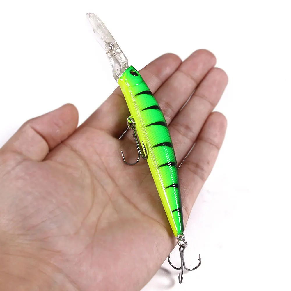 Juego de Señuelos de Pesca de pececillo grande, 10 Uds., 14,5 cm, 14,7g, cebos duros para curricán, Wobblers artificiales para pesca, Lucio, lubina, perca, kit de señuelos - imagen 2