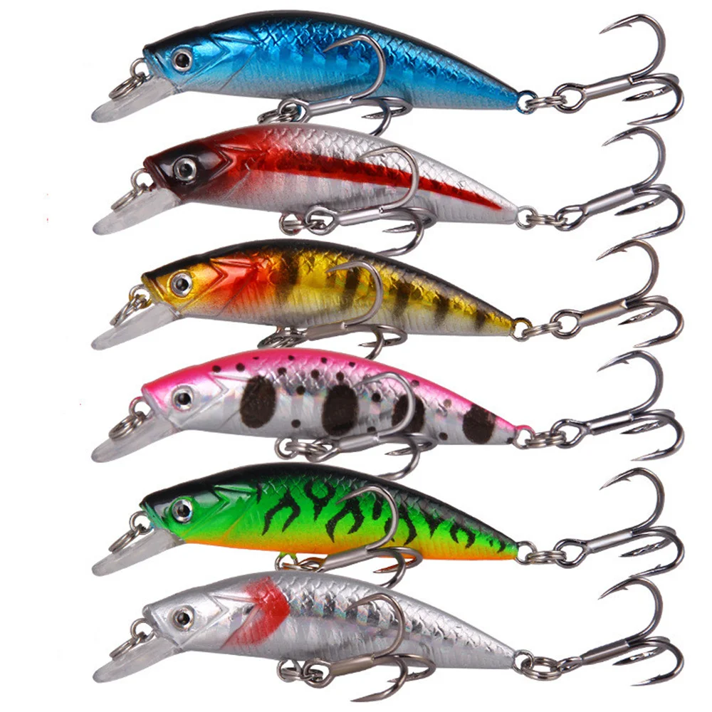Señuelo de pesca Wobblers de hundimiento, cebo duro de arrastre de plástico, Jerkbait, Minnow, Lucio, Carpa, aparejos de pesca, 6cm, 6,7g, 1 ud. - imagen 2