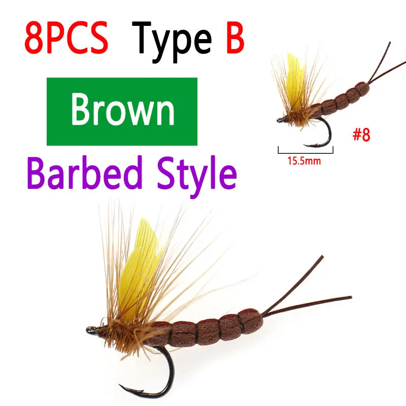 8pcs TypeB Brown