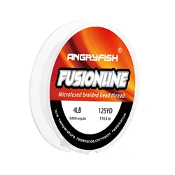 Angryfish Factory-sedal de pesca recto, súper fuerte, elástico, de 4 tejidos, PE, resistente al desgaste, 125 yardas/114,4 M de 2/4/6/8/10LB