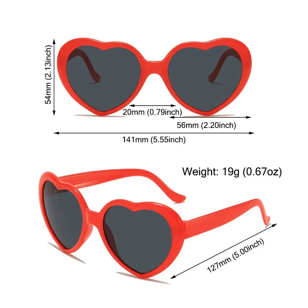 Lindas gafas de sol con protección UV400 en forma de corazón, gafas para fiesta de Halloween, gafas de verano para mujer - imagen 5