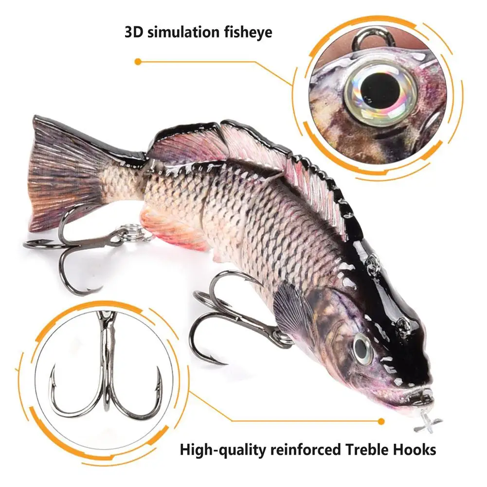 Señuelos de Pesca eléctricos recargables Led luminosos multiarticulados, cebos duros, aparejos de pesca - imagen 3