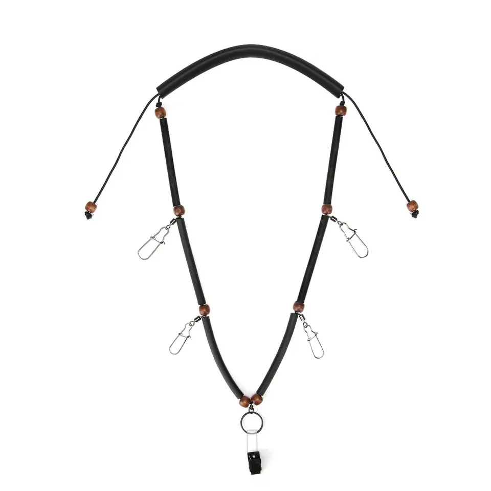 Cordón de pesca con mosca de longitud ajustable, collar, cuerda, herramientas de pesca, línea colgante, soporte delicado colorido, accesorios de pesca al aire libre - imagen 3