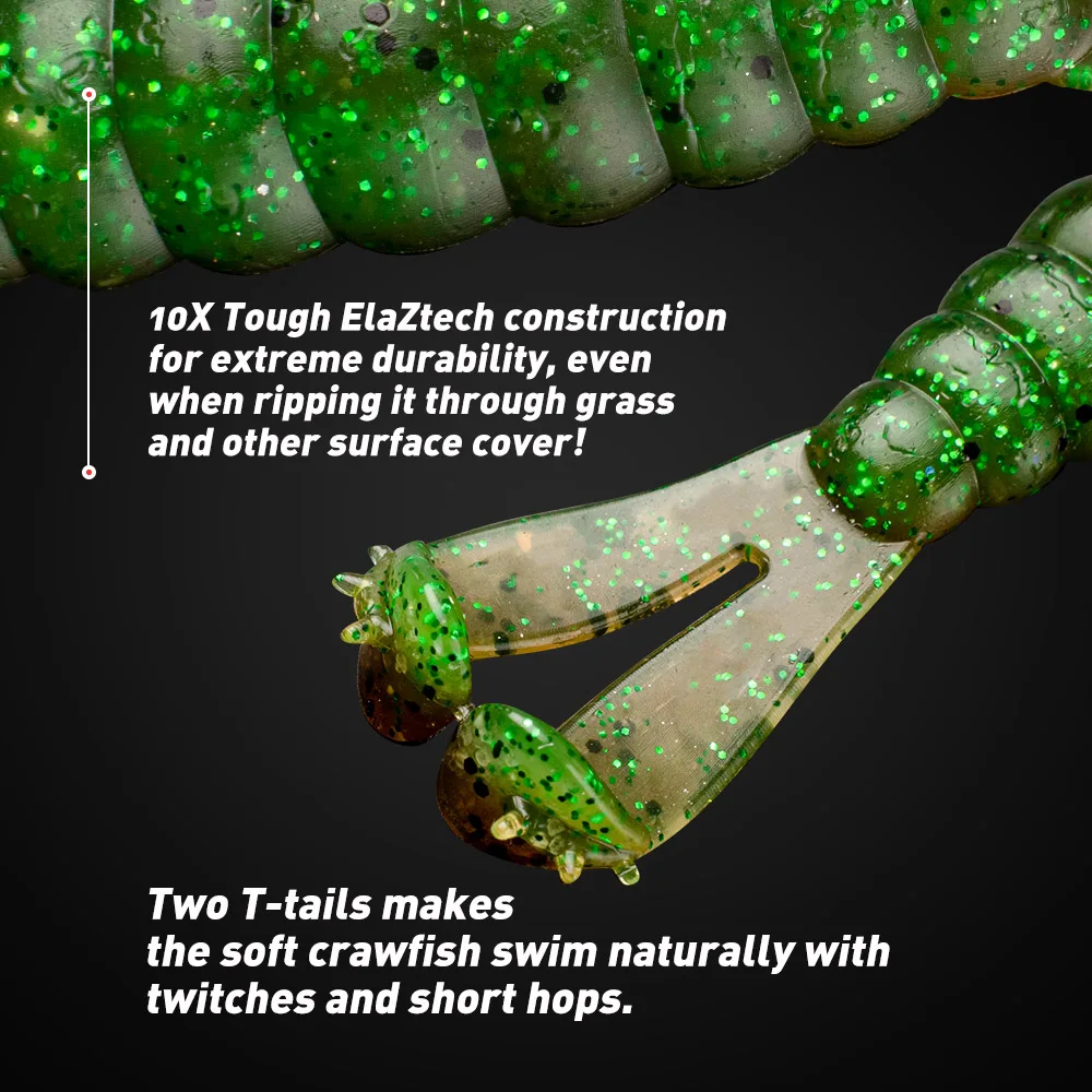 JOHNCOO 7cm 3,1g TPE dos colas en T cebo suave señuelo de pesca 6 uds cebo de gusano Artificial Wobblers natación Ned Rig - imagen 2