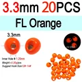 3.3mm FL Orange 20pc