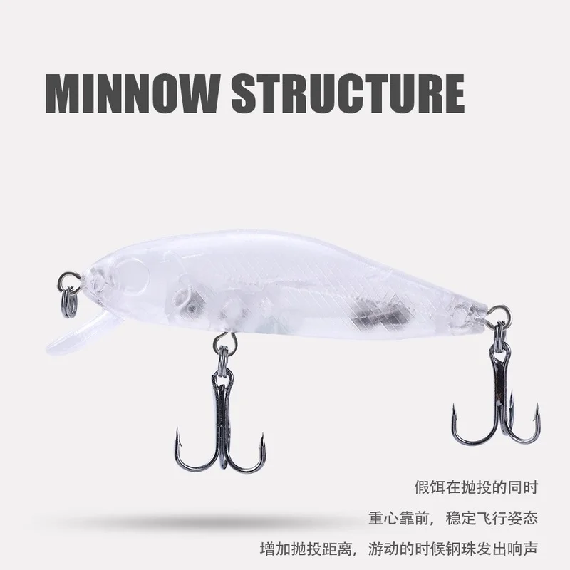 Señuelo de pesca de pececillo flotante, 1 piezas, 60mm, 4g, ojos 3D, Crankbait Wobbler, cebo duro de plástico Artificial, aparejos de pesca - imagen 5