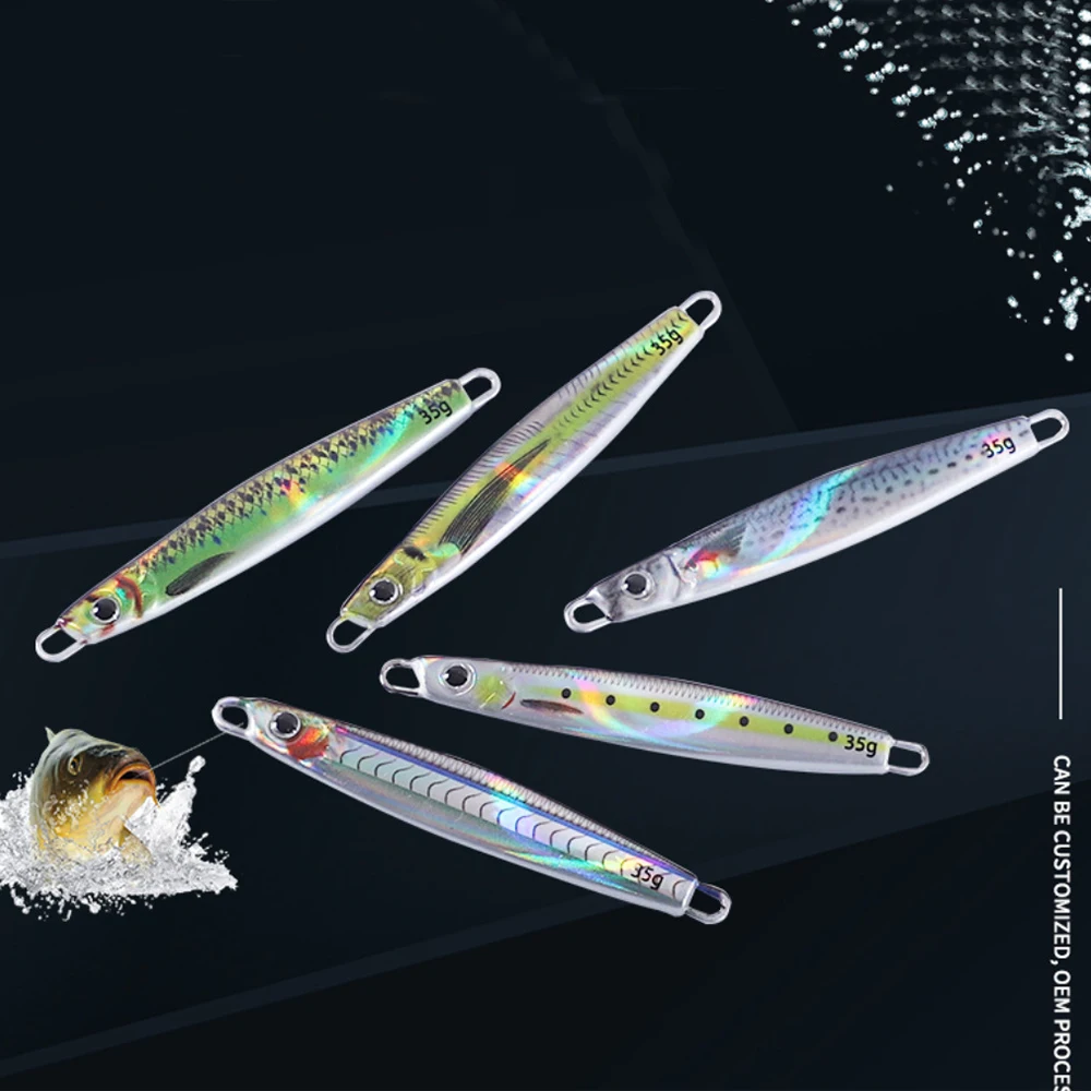 Plantillas de Metal de agua salada de 10-150g, señuelo de Jigging con impresión 3D, plantillas de paso lento en alta mar, cebo de pesca de atún - imagen 4