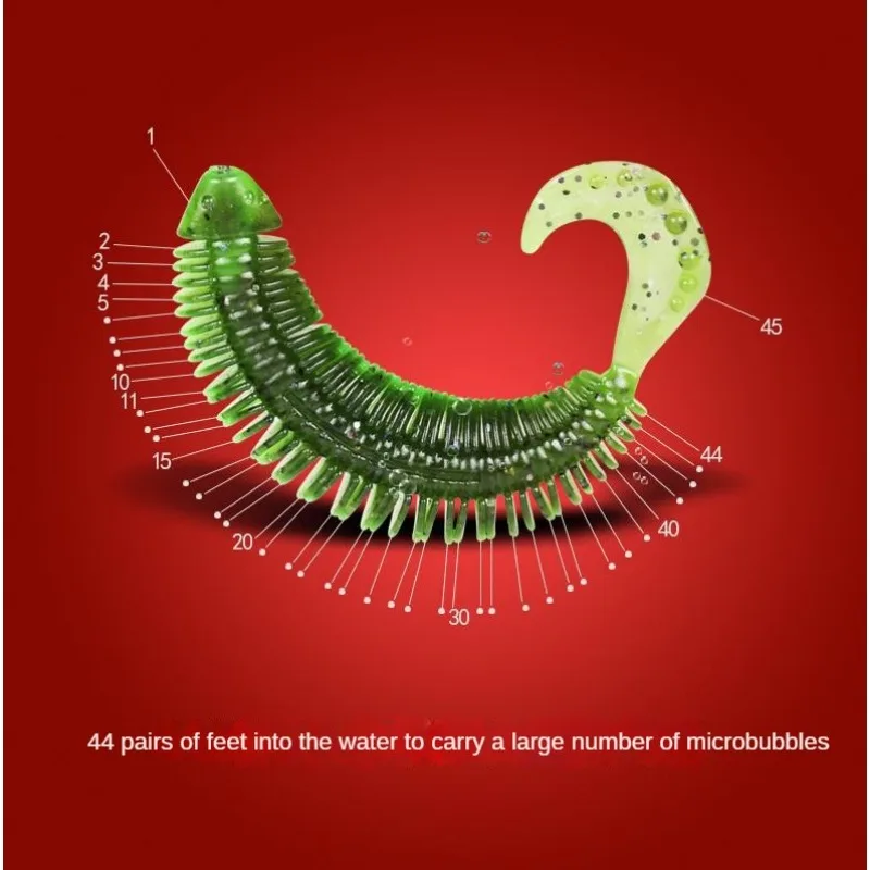 Nuevo cebo Alien Road Runner de 5 piezas para nadar de forma realista, potente corriente de disturbios, favorito de los bajos, como un gusano gordo. - imagen 3