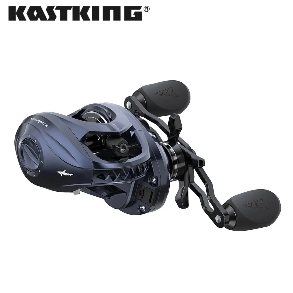KastKing-carrete de pesca Sharky III de fundición larga, arrastre máximo de 6KG, 7BB, 1RB, 7,2: 1, alta velocidad - imagen 2