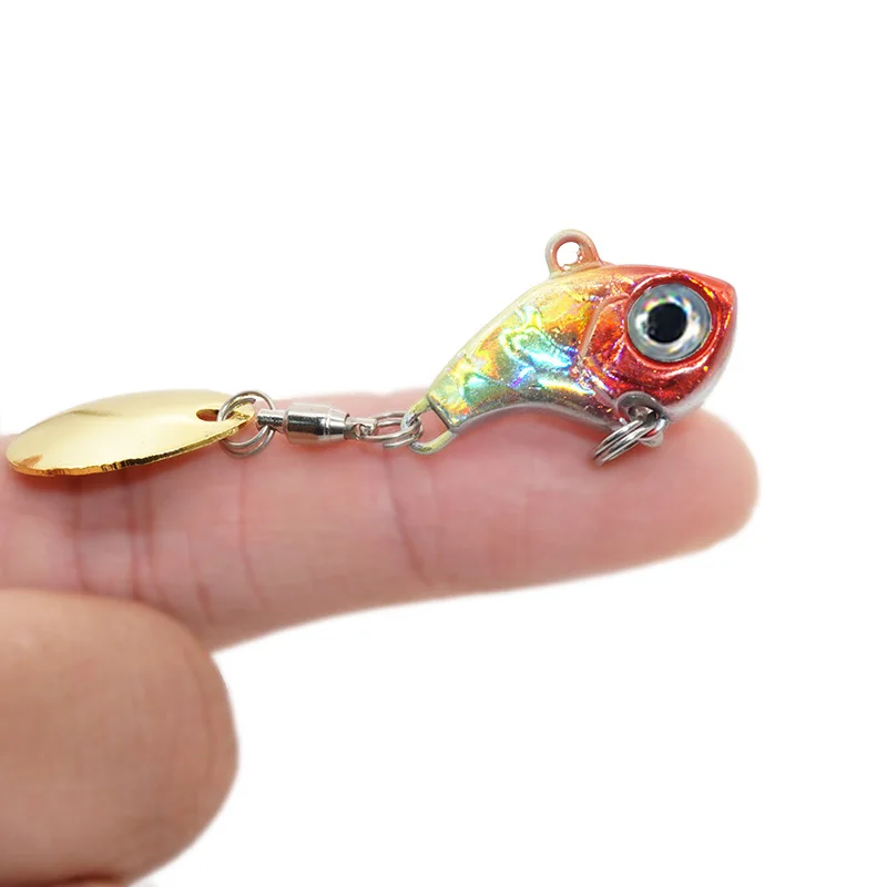 Nueva llegada 1 Uds 5g/7g/10g Metal VIB señuelo de pesca Spinner hundimiento cuchara giratoria Pin Crankbait lentejuelas cebos aparejos de pesca - imagen 2