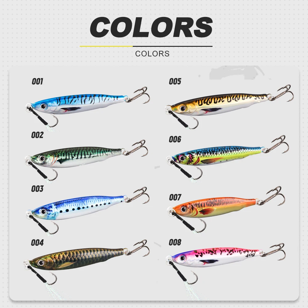 Metal D1 Señuelo Jigging Hundimiento Lento Lubina - imagen 4