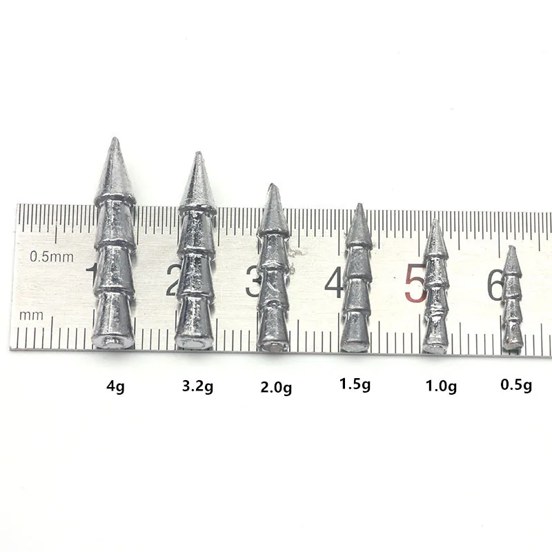 Neko-peso de pesca de 0,5g-4,0g, aparejo de inserción de plomo, plomos para gusanos, cebo blando, señuelo de pesca, accesorios de pesca, 10 unidades por lote - imagen 4