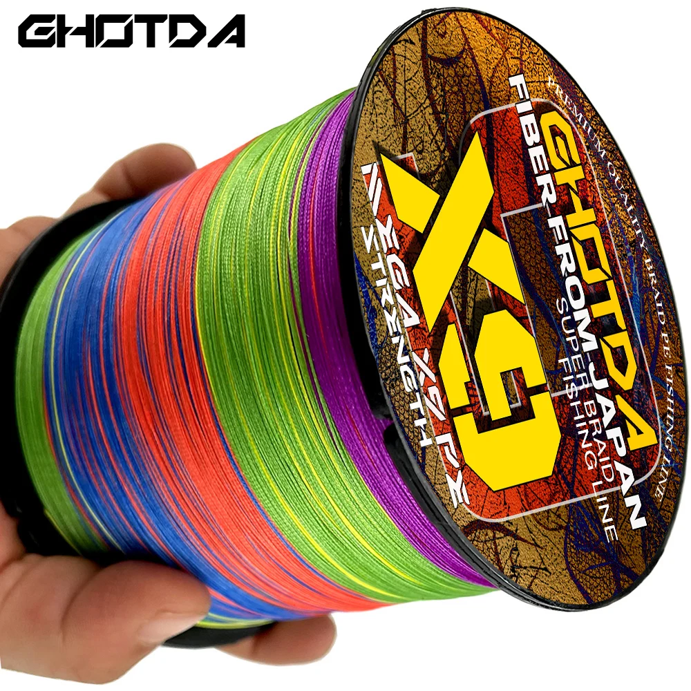 GHOTDA-sedal de pesca de PE X9, 1000M, 500M, 300M, 9 hebras trenzadas, multifilamento fuerte para carpa, 20-100LB - imagen 4