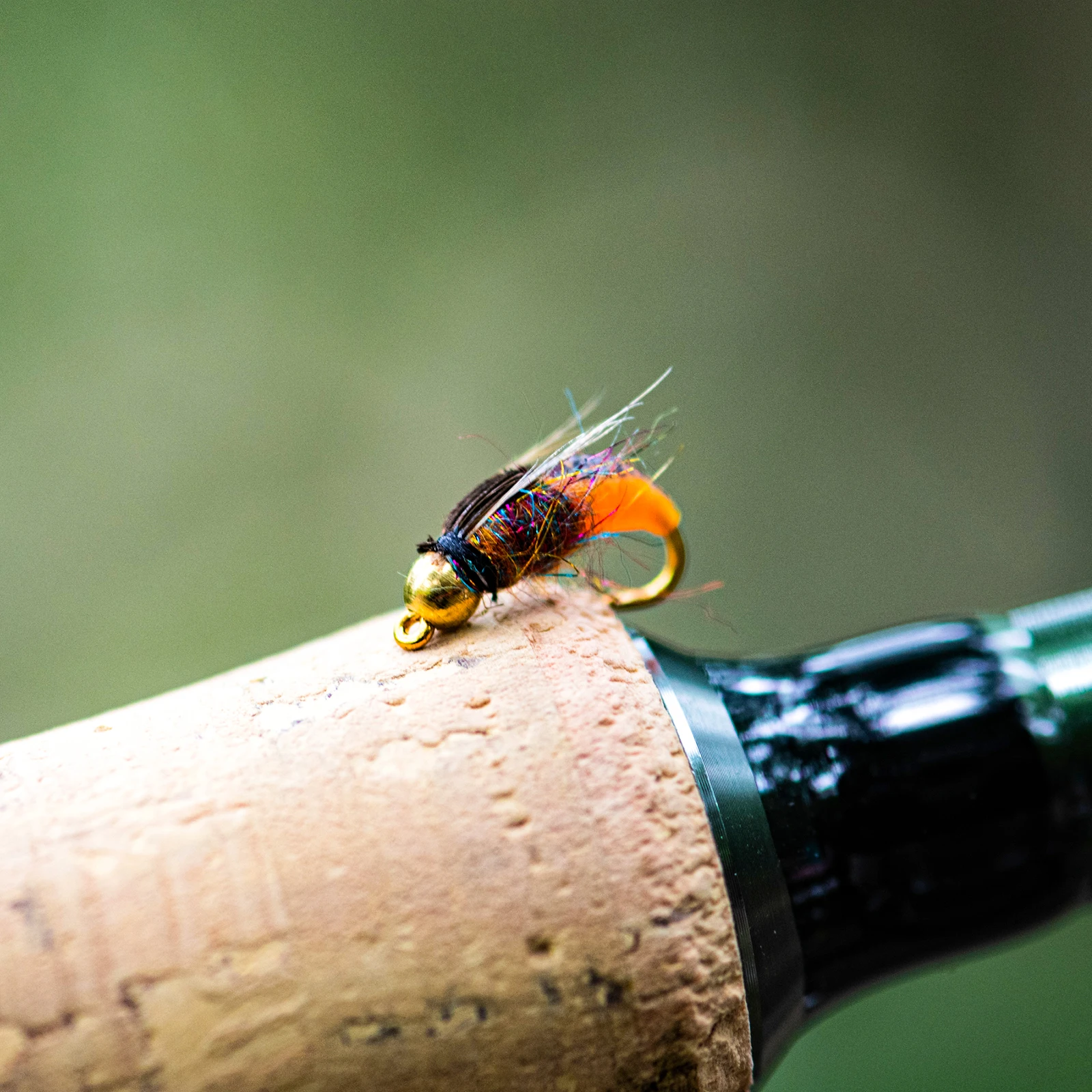 Señuelo de pesca Goture, 5 uds., insectos moscos, cabeza de cobre de seda de hielo de cinco colores, cebo Artificial, anzuelo para el pelo, trucha, lubina, Señuelos de pesca con mosca seca - imagen 3