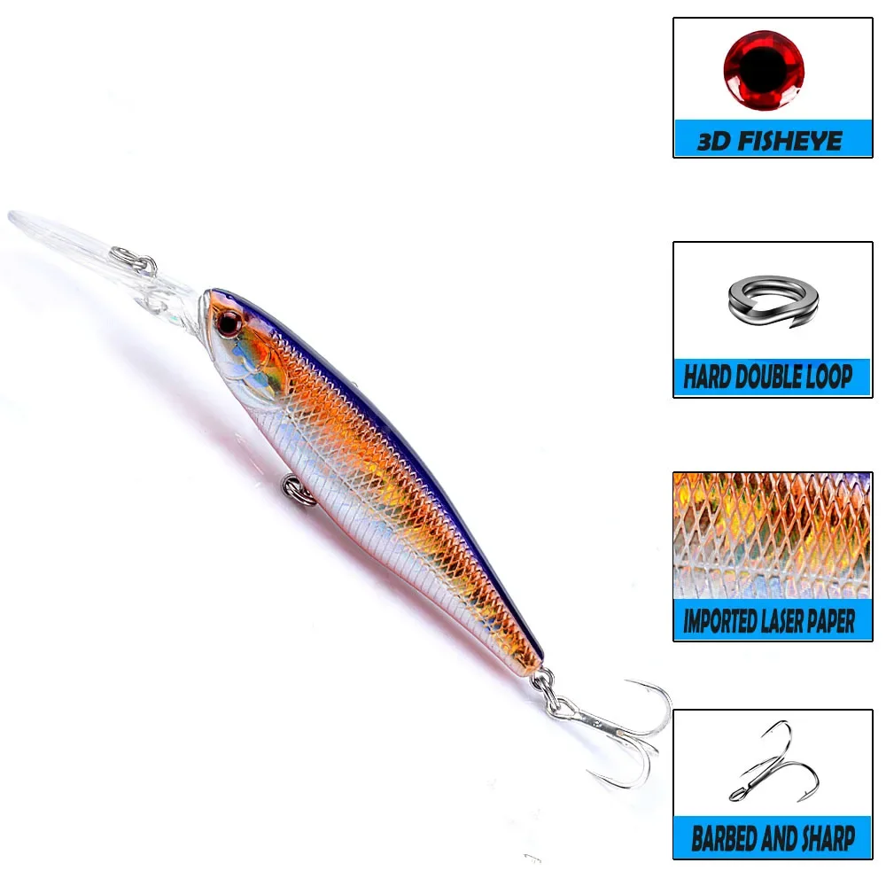 Señuelo de fundición larga, cebo falso de 11,2 CM/10,5G, boca voladora muerta, lubina, pesca en mar fresco, cebo duro de pesca de plástico - imagen 3