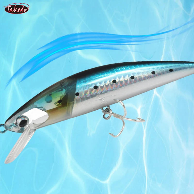 TAKEDO LX07 cebo de pececillo 12CM 38G señuelo de pesca hundimiento señuelo de pececillo grande señuelo de curricán plástico Wobbler cebo trucha Jerkbait para lubina - imagen 4
